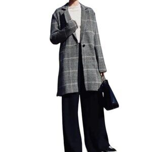 NWOT Women's Rails Ander Coat Plaid-Black/Pink. Size L